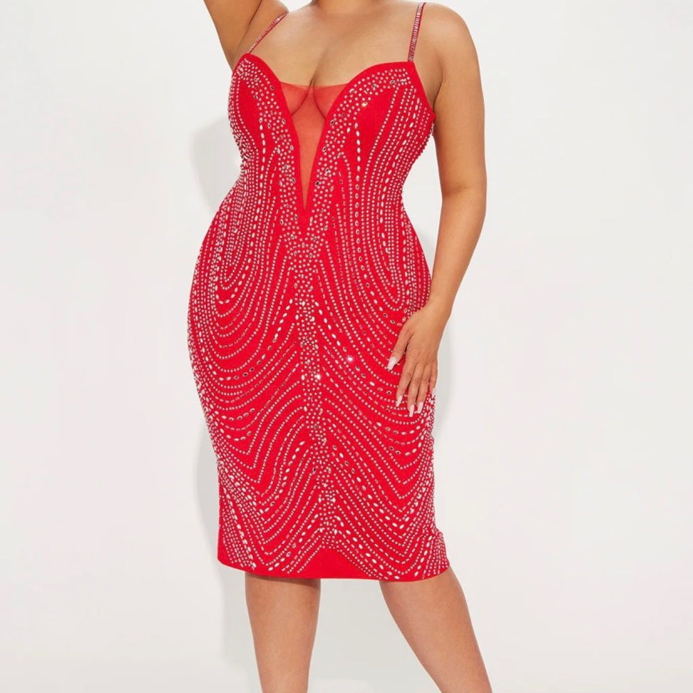 Plus size embellished dress